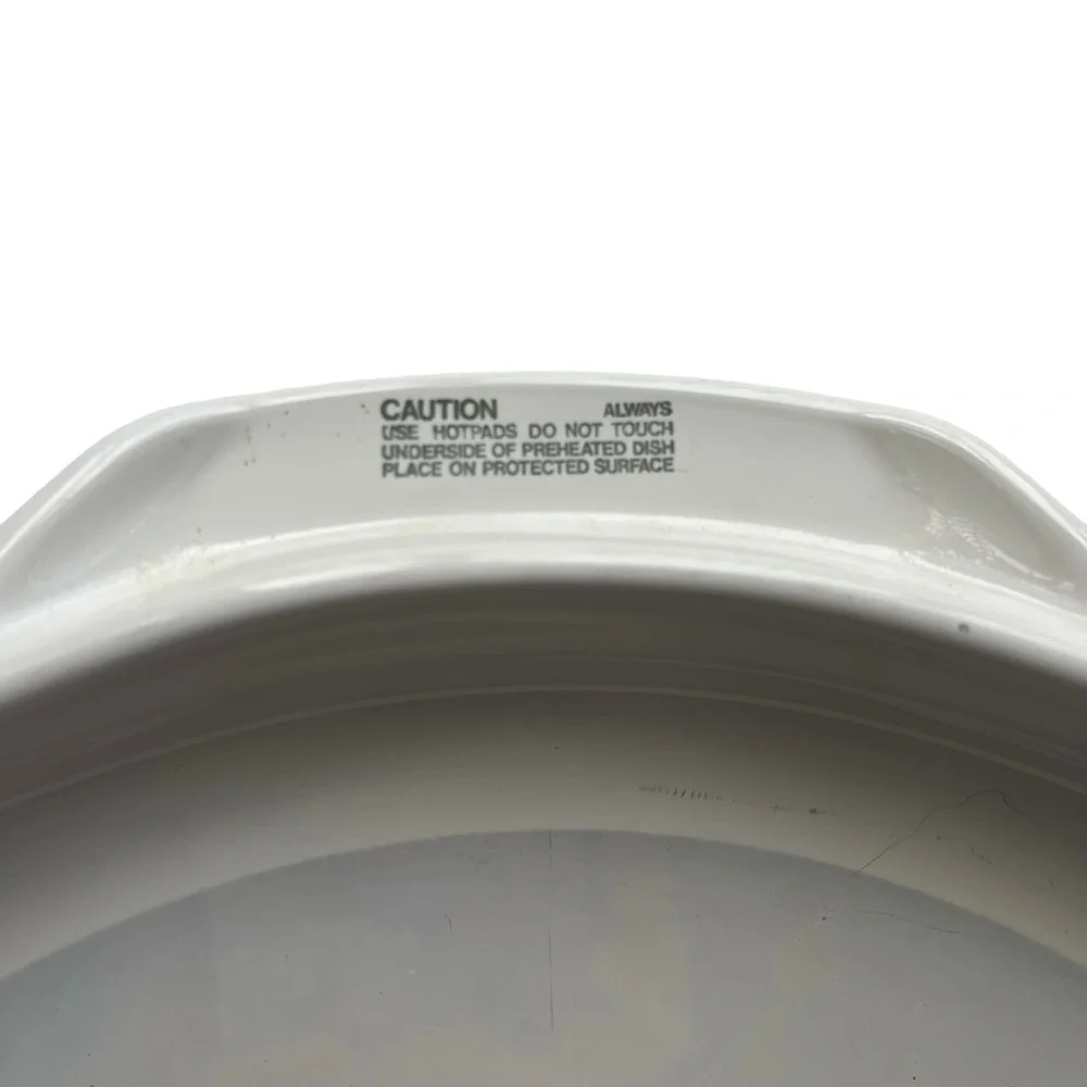 Amana Radarange Microwave Pizza Crisper Amana By Corning White 12in. Round Plate